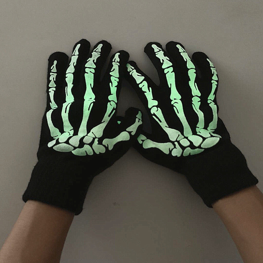Glow-in-the-dark gloves